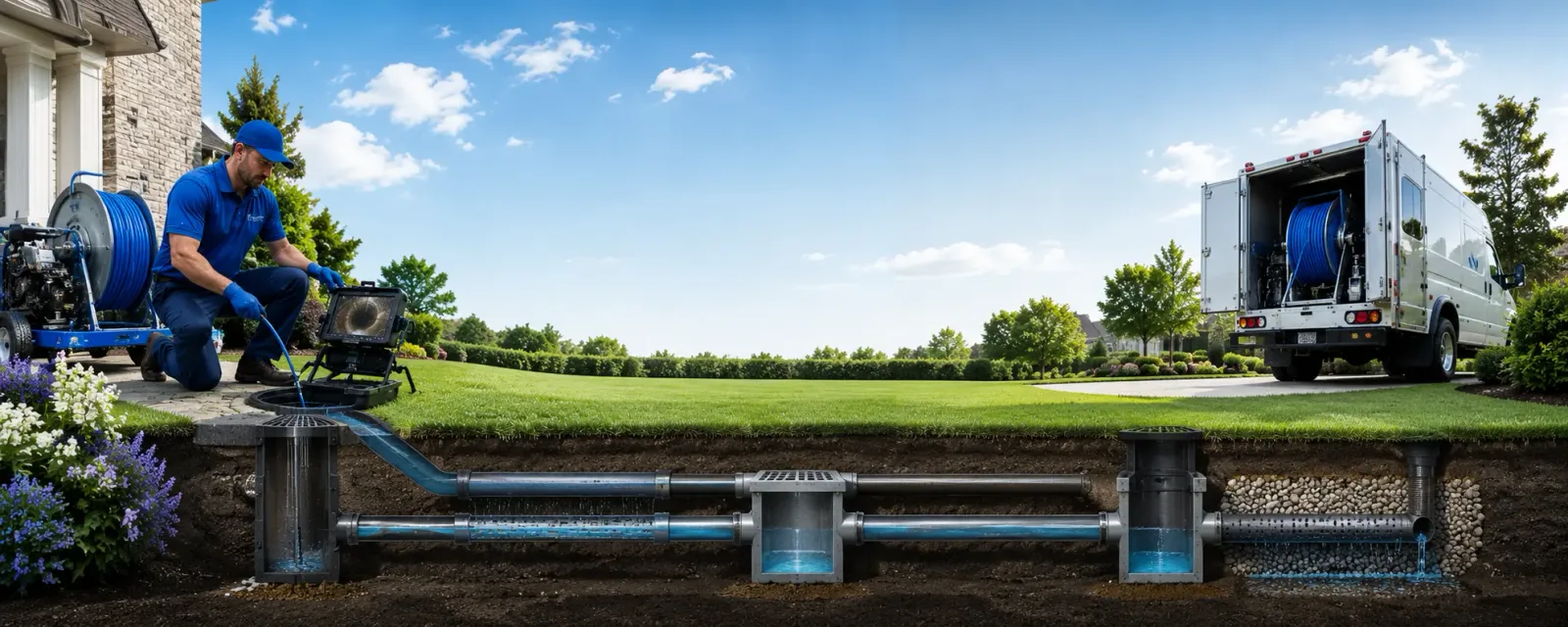 Outdoor drain cleaning information for Plumville, PA
